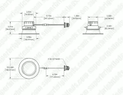 LED Recessed Lighting Kit For 4" Cans - Retrofit LED Downlight With Smooth Trim - Dimmable - 1350 Lumens -Lighting Decoration Store dl4d 30k14w wh