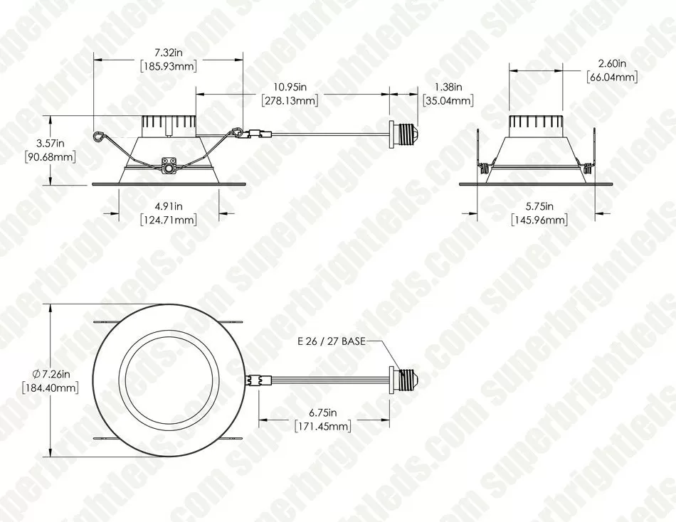 LED Recessed Lighting Kit For 5" Or 6" Cans - Retrofit LED Downlight With Smooth Trim - Dimmable - 1865 Lumens 8 LED Recessed Lighting Kit For 5" Or 6" Cans - Retrofit LED Downlight With Smooth Trim - Dimmable - 1865 Lumens - Image 8