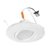 LED Recessed Lighting Kit For 5" To 6" Cans - Retrofit LED Downlight W/ Gimbal Trim - 75 Watt Equivalent - Dimmable - 1000 Lumens