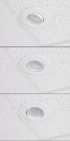 LED Recessed Lighting Kit For 4" Cans - Retrofit LED Downlight W/ Gimbal Trim - 60 Watt Equivalent - Dimmable - 670 Lumens - Natural White -Lighting Decoration Store dl56dg nw15wapp pivot rotation