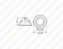 LED 6” Commercial Downlight - Selectable CCT - Selectable Wattage - Canless - Up To 1,728 Lumens -Lighting Decoration Store dlc6c 18w103swej dim drawing