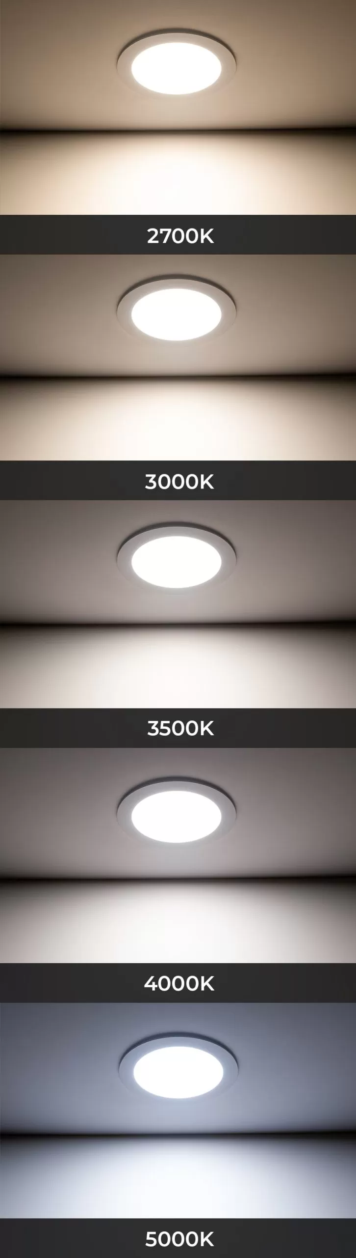 6" Ultra Slim LED Recessed Downlight - Selectable CCT - Canless - 1,000 Lumens - 2700K / 3000K / 3500K / 4000K / 5000K 6 6" Ultra Slim LED Recessed Downlight - Selectable CCT - Canless - 1,000 Lumens - 2700K / 3000K / 3500K / 4000K / 5000K - Image 6