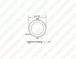 6" Ultra Slim LED Recessed Downlight - Selectable CCT - Canless - 1,000 Lumens - 2700K / 3000K / 3500K / 4000K / 5000K 15 6" Ultra Slim LED Recessed Downlight - Selectable CCT - Canless - 1,000 Lumens - 2700K / 3000K / 3500K / 4000K / 5000K -Lighting Decoration Store dlc6s 12w105se dim drawing 1