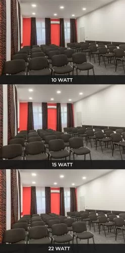 LED 8” Commercial Downlight - Selectable CCT - Selectable Wattage - Canless - Up To 2,112 Lumens -Lighting Decoration Store dlc8c 22w103swej app meeting room wattage