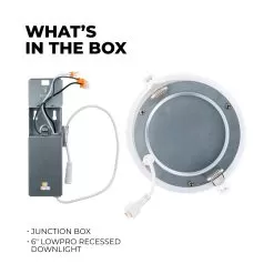 ETi 6" Low Profile Selectable CCT LED Downlight With Nightlight Trim - 15W Canless Downlight - Dimmable - 900 Lumens -Lighting Decoration Store dllp 6in 900lm 9 5cp sv td witb 1