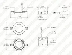 4" LED Thin Recessed Downlight - RGB+CCT - Alexa / Google Assistant / Smartphone Compatible - Canless - External Junction Box -Lighting Decoration Store dls4d rgbcct 10w