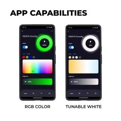 4" LED Thin Recessed Downlight - RGB+CCT - Alexa / Google Assistant / Smartphone Compatible - Canless - External Junction Box -Lighting Decoration Store dls4d rgbcct 10w app