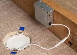 4" LED Thin Recessed Downlight - RGB+CCT - Alexa / Google Assistant / Smartphone Compatible - Canless - External Junction Box -Lighting Decoration Store dls4d rgbcct 10w installed