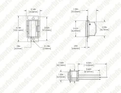 0-10V LED Switch And Slide LED Dimmer - Single Pole/3-Way -Lighting Decoration Store dmd led3 105 x dim drawings