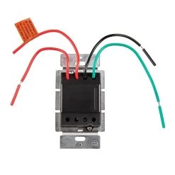 3-Way LED Dimmer Switch With Slide - Single-Pole Rocker - 120V - Almond - 6-Pack -Lighting Decoration Store dnd led3 1 x back