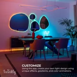 Twinkly Dots - 9.8ft RGB Smart LED Light String - 60 LEDs - App-Controlled - USB-Powered -Lighting Decoration Store dots 7