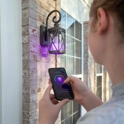 10W A19 WiFi Smart LED Light Bulb - RGBW Color Changing - Hubless - Alexa/Google Assistant/Smartphone Compatible - 60W Equivalent - 800 Lumens - E27SH-RGBW10 -Lighting Decoration Store e27sh rgbw10 wifi bulb installed w phone app