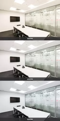 Euri Lighting 2x2 LED Flat Light Panel 2-Pack - Selectable Wattage And CCT - Dimmable - Up To 5,200 Lumens - 20W / 30W / 40W - 3000K / 4000K / 5000K -Lighting Decoration Store ebpn22 40ws2000 2 app cct meeting room