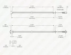 LED Light Bar - Under Cabinet Lighting - 135 Lm/ft - 12V - Barrel Connector - 3000K - 18" 20 LED Light Bar - Under Cabinet Lighting - 135 Lm/ft - 12V - Barrel Connector - 3000K - 18" -Lighting Decoration Store eglb 30k12 12v
