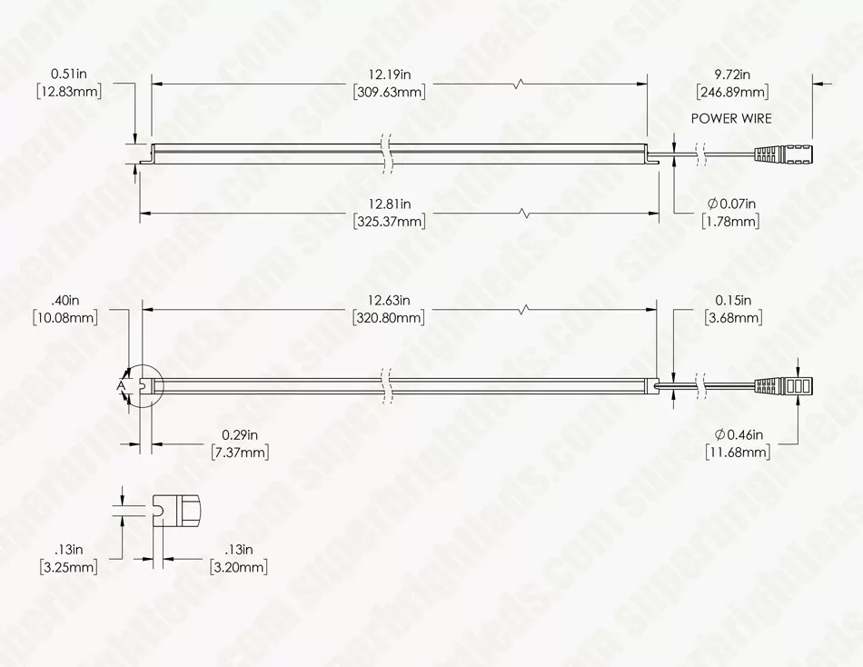 LED Light Bar - Under Cabinet Lighting - 135 Lm/ft - 12V - Barrel Connector - 3000K - 18" 9 LED Light Bar - Under Cabinet Lighting - 135 Lm/ft - 12V - Barrel Connector - 3000K - 18" - Image 9