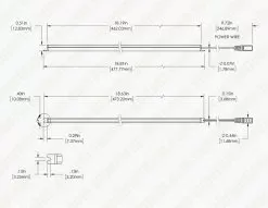 LED Light Bar - Under Cabinet Lighting - 135 Lm/ft - 12V - Barrel Connector - 3000K - 18" 21 LED Light Bar - Under Cabinet Lighting - 135 Lm/ft - 12V - Barrel Connector - 3000K - 18" -Lighting Decoration Store eglb 30k18 12v