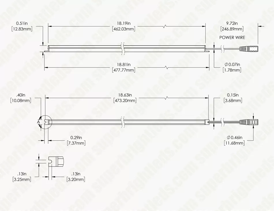 LED Light Bar - Under Cabinet Lighting - 135 Lm/ft - 12V - Barrel Connector - 3000K - 18" 10 LED Light Bar - Under Cabinet Lighting - 135 Lm/ft - 12V - Barrel Connector - 3000K - 18" - Image 10