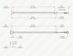 LED Light Bar - Under Cabinet Lighting - 135 Lm/ft - 12V - Barrel Connector - 3000K - 18" 22 LED Light Bar - Under Cabinet Lighting - 135 Lm/ft - 12V - Barrel Connector - 3000K - 18" -Lighting Decoration Store eglb 30k24 12v
