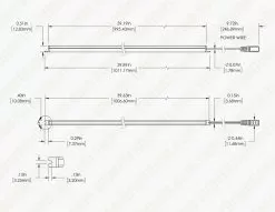 LED Light Bar - Under Cabinet Lighting - 135 Lm/ft - 12V - Barrel Connector - 3000K - 18" 23 LED Light Bar - Under Cabinet Lighting - 135 Lm/ft - 12V - Barrel Connector - 3000K - 18" -Lighting Decoration Store eglb 30k39 12v