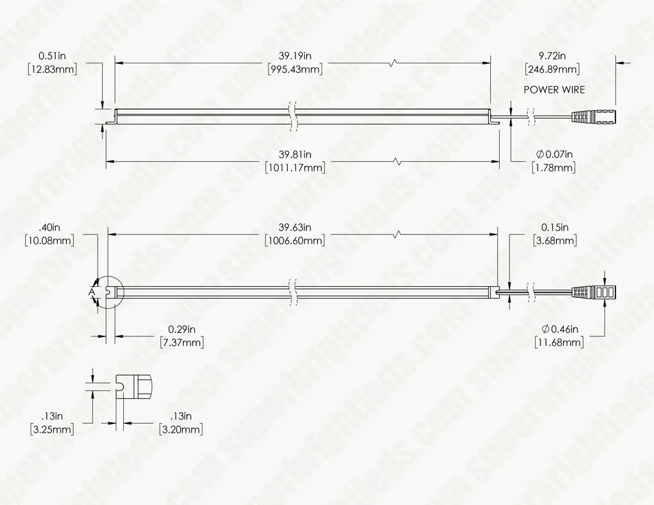LED Light Bar - Under Cabinet Lighting - 135 Lm/ft - 12V - Barrel Connector - 3000K - 18" 12 LED Light Bar - Under Cabinet Lighting - 135 Lm/ft - 12V - Barrel Connector - 3000K - 18" - Image 12