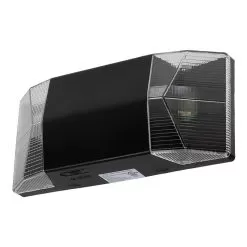 Black Dual-Head LED Emergency Light With Battery Backup - Fixed Light Heads