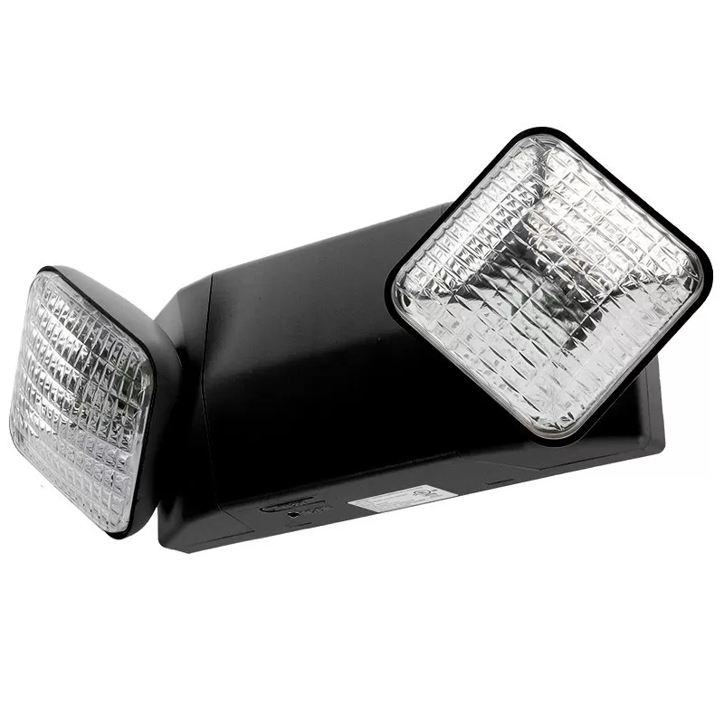 Black Dual-Head LED Emergency Light With Battery Backup - Adjustable Light Heads 1 Black Dual-Head LED Emergency Light With Battery Backup - Adjustable Light Heads