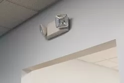 Black Dual-Head LED Emergency Light With Battery Backup - Adjustable Light Heads 11 Black Dual-Head LED Emergency Light With Battery Backup - Adjustable Light Heads -Lighting Decoration Store el sx close up installed