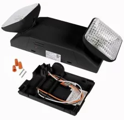 Black Dual-Head LED Emergency Light With Battery Backup - Adjustable Light Heads 9 Black Dual-Head LED Emergency Light With Battery Backup - Adjustable Light Heads -Lighting Decoration Store el sx mounting plate0