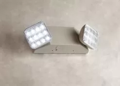 LED Dual-Head Emergency Light - Adjustable Light Heads - White -Lighting Decoration Store el3 sw app wall on