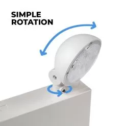 New York City Approved LED Dual-Head Emergency Light - Battery Backup - Adjustable Light Heads 11 New York City Approved LED Dual-Head Emergency Light - Battery Backup - Adjustable Light Heads -Lighting Decoration Store els2 rw simple rotation