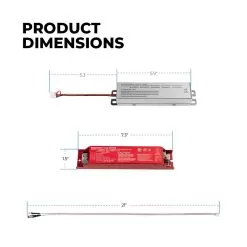 Emergency Battery Backup And Driver - 20W - 100-277V Input - 20-50 VDC Output -Lighting Decoration Store emb20yy 050 product dims 1
