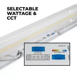 4ft LED Wraparound Light - Selectable CCT - Selectable Wattage - Up To 5,520 Lumens -Lighting Decoration Store esw4 48w103sw wattage cct