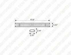 4ft LED Wraparound Light - Selectable CCT - Selectable Wattage - Up To 5,520 Lumens -Lighting Decoration Store esw4 48w103sw dim drawing