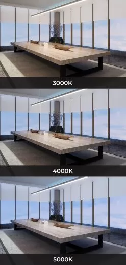 50W LED Linear Fixture - 4ft Up / Down Light - Linkable - Selectable CCT - 6,500 Lumens - Black Finish -Lighting Decoration Store eud4 50w103sw app conference table cct