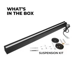 50W LED Linear Fixture - 4ft Up / Down Light - Linkable - Selectable CCT - 6,500 Lumens - Black Finish