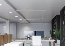 50W LED Linear Fixture - 4ft Up / Down Light - Linkable - Selectable CCT - 6,500 Lumens - Silver Finish -Lighting Decoration Store eud4 50w103sw s app 1