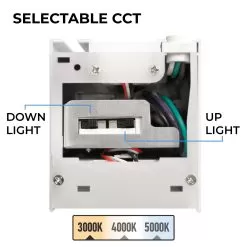 50W LED Linear Fixture - 4ft Up / Down Light - Linkable - Selectable CCT - 6,500 Lumens - White Finish -Lighting Decoration Store eud4 50w103sw s cctswitch