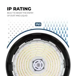 Euri Lighting 240W UFO LED High Bay - 34,800 Lumens - 1,000W MH Equivalent - 5000K -Lighting Decoration Store euhb 240w2050 ip rating