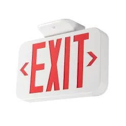 MaxLite Exit Light - Emergency Battery Backup - Red -Lighting Decoration Store ex rwrc top mount