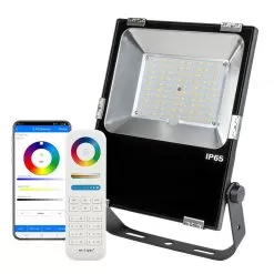 60W Smart LED Flood Light Fixture - MiLight / MiBoxer RGB+Tunable White - 120V - 6000 Lumens