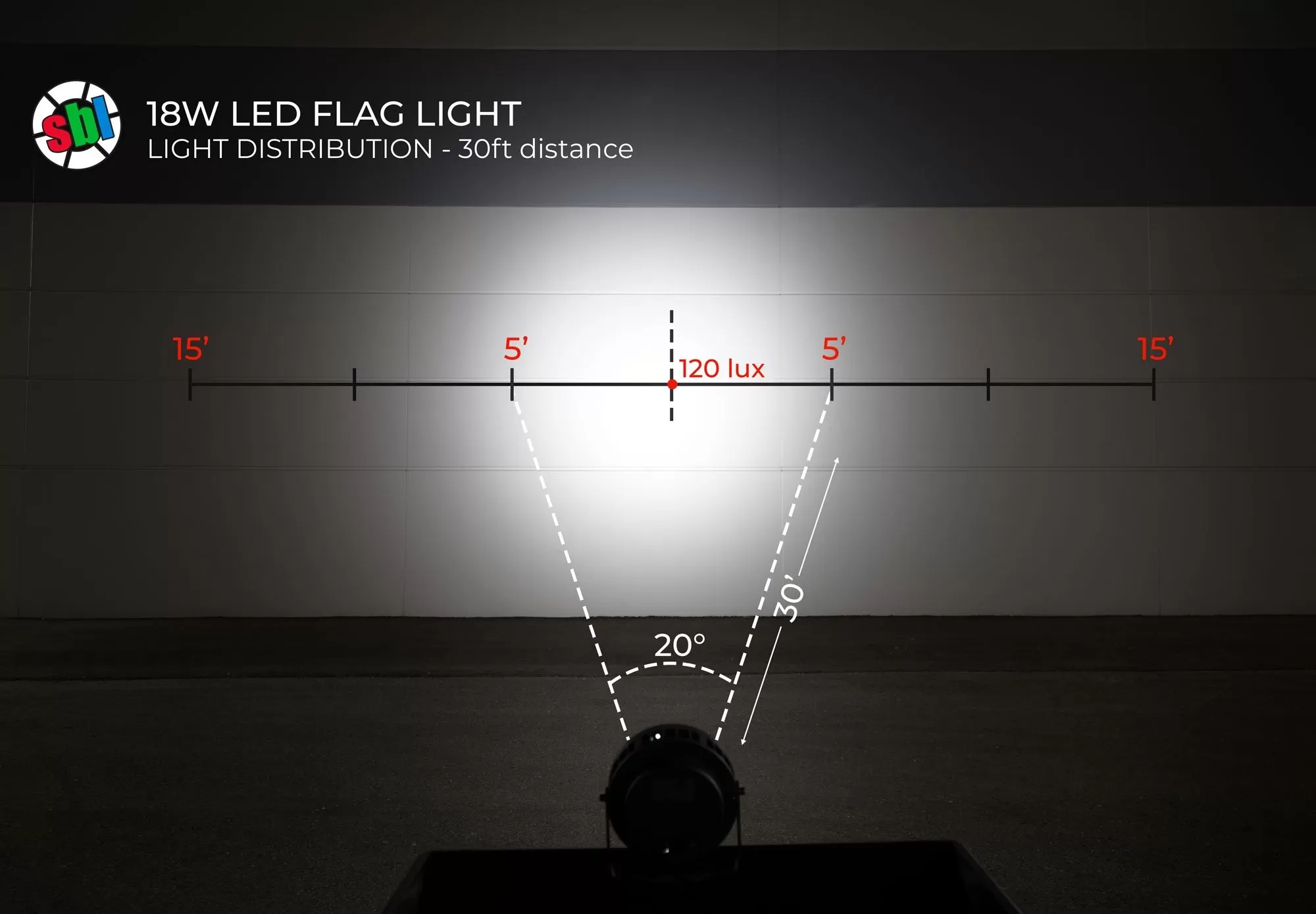 18W LED Flag Light - 20-Degree Beam - 12-30' Pole - Landscape Spotlight - 5000K 7 18W LED Flag Light - 20-Degree Beam - 12-30' Pole - Landscape Spotlight - 5000K - Image 7