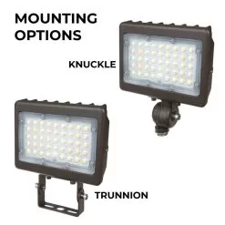 LED Flood Light - CCT And Wattage Selectable - Bypassable Photocell - Yoke Mount - Up To 4,350 Lumens - 20W / 30W - 3000K / 4000K / 5000K -Lighting Decoration Store flcct2 sw3b sp30 bh8bru mounts