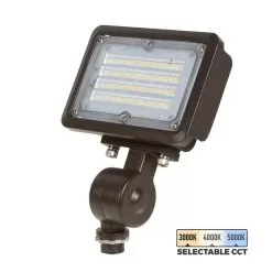15W LED Flood Light - Selectable CCT - Knuckle Mount - 70W MH Equivalent - 2,025 Lumens - 3000K / 4000K / 5000K