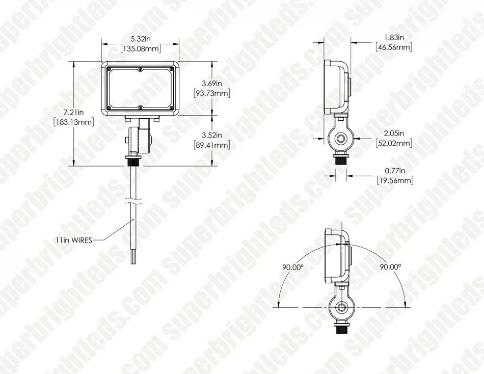 15W LED Flood Light - Selectable CCT - Knuckle Mount - 70W MH Equivalent - 2,025 Lumens - 3000K / 4000K / 5000K 6 15W LED Flood Light - Selectable CCT - Knuckle Mount - 70W MH Equivalent - 2,025 Lumens - 3000K / 4000K / 5000K - Image 6
