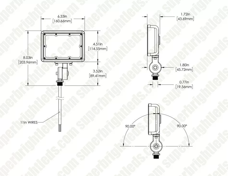 30W LED Flood Light - Selectable CCT - Knuckle Mount - 100W MH Equivalent - 3,900 Lumens - 3000K / 4000K / 5000K 6 30W LED Flood Light - Selectable CCT - Knuckle Mount - 100W MH Equivalent - 3,900 Lumens - 3000K / 4000K / 5000K - Image 6