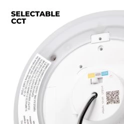 ETi 7.5" TwistFit Low Profile Selectable CCT LED Downlight With Nightlight Trim - 12W Flush Mount Ceiling Light - Dimmable - 800 Lumens -Lighting Decoration Store fmnl 7.5in 800lm 8 cp3 sv td wt cct