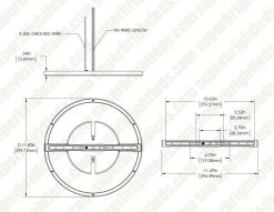 TCP 12" LED Slim Flush Mount Fixture - 24W - Selectable CCT - Dimmable - Up To 2,040 Lumens -Lighting Decoration Store fmr12cct dim drawing