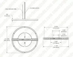 TCP 12" LED Slim Flush Mount Fixture - Matte Black Trim Ring - 24W - Selectable CCT - Dimmable - Up To 2,040 Lumens 9 TCP 12" LED Slim Flush Mount Fixture - Matte Black Trim Ring - 24W - Selectable CCT - Dimmable - Up To 2,040 Lumens -Lighting Decoration Store fmr12cct dim drawing 1