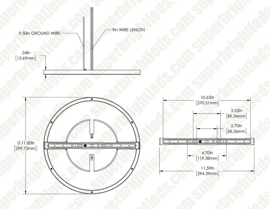 TCP 12" LED Slim Flush Mount Fixture - Matte Black Trim Ring - 24W - Selectable CCT - Dimmable - Up To 2,040 Lumens 5 TCP 12" LED Slim Flush Mount Fixture - Matte Black Trim Ring - 24W - Selectable CCT - Dimmable - Up To 2,040 Lumens - Image 5