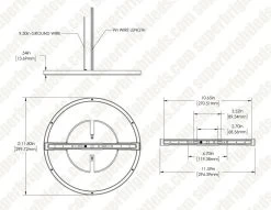 TCP 12" LED Slim Flush Mount Fixture - Satin Nickel Trim Ring - 24W - Selectable CCT - Dimmable - Up To 2,040 Lumens -Lighting Decoration Store fmr12cct dim drawing 2